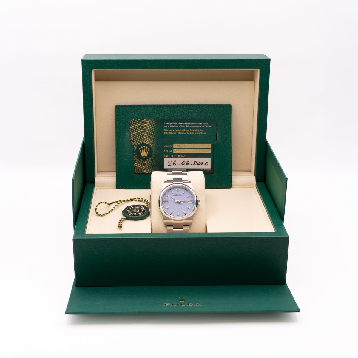Rolex OysterPerpetual 36 "Lavendel" FULLSET-ZUG-2026
