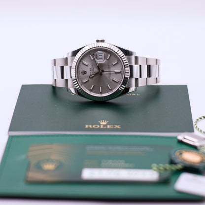Rolex DateJust 41 "silver" FULLSET-ZUG-2023