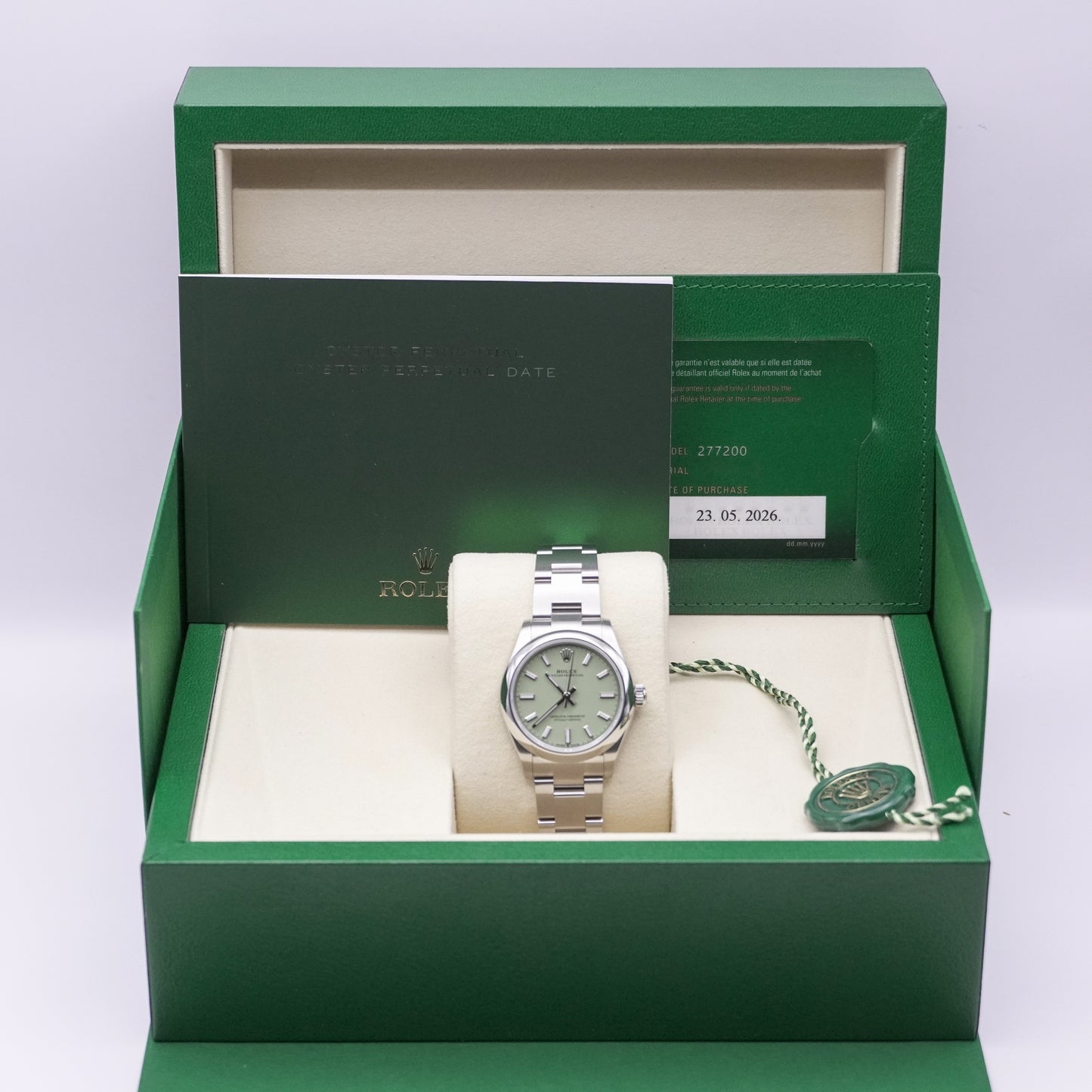 Rolex OysterPerpetual 31 "Pistachio" FULLSET-ZUG-2026