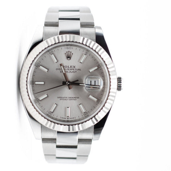 Rolex DateJust 41 "silver" FULLSET-ZUG-2023